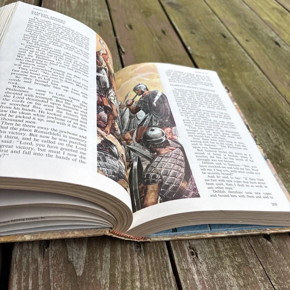 The Children's Bible Golden Press Illustrated Stories Vtg 1965 Hardcover 60s